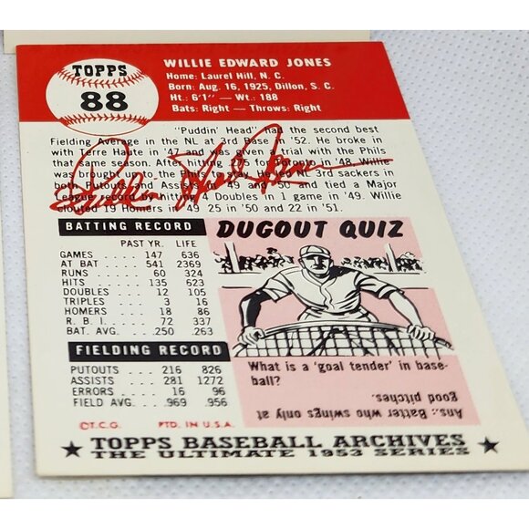 4 Philadelphia Phillies 1953 Topps Vintage Reprint Baseball Card Bundle Mint - Picture 7 of 10